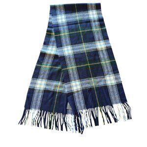 Tartan Plaid Scarf Geoffrey Beene Cashme' Made In Italy